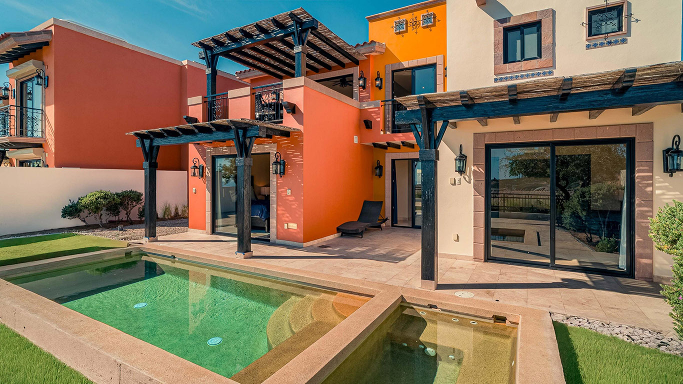 Rooftop deck with Pacific Ocean sunset view at Copala Quivira Cabo